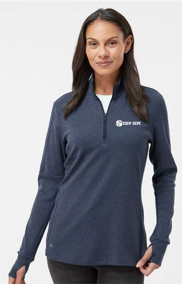 CSEP APPAREL - LIGHT LOGO - LADIES ADIDAS 3-STRIPES 1/4 SWEATER - ADULT