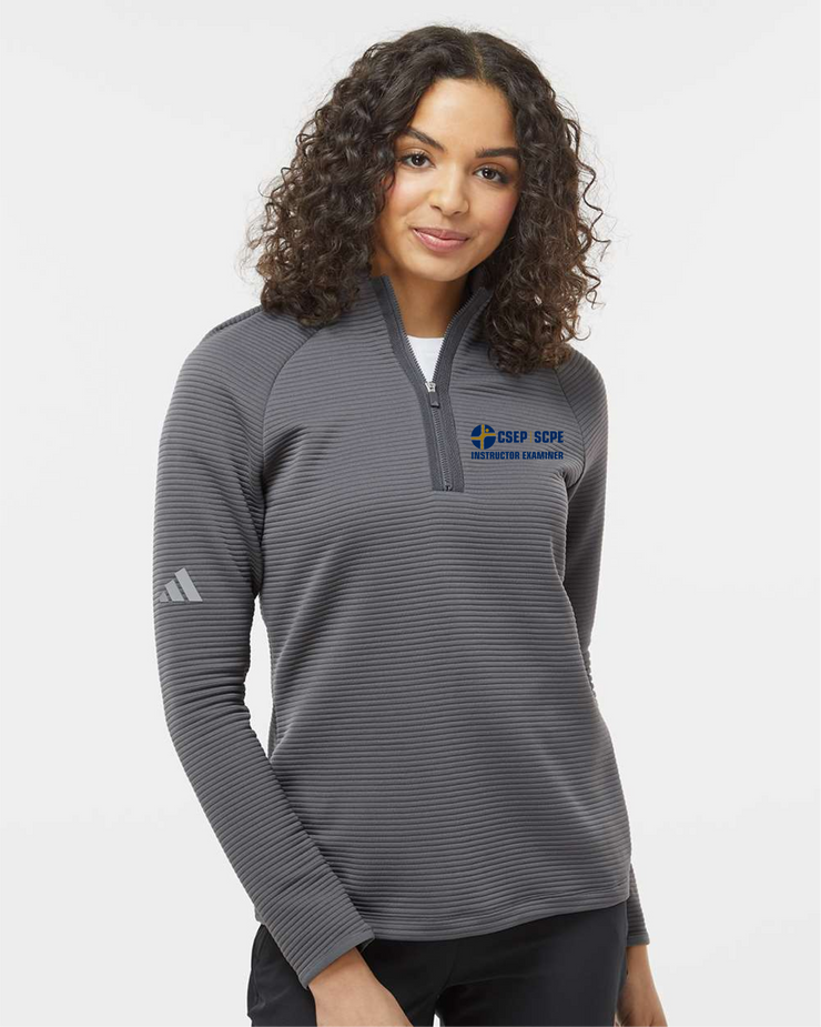 CSEP APPAREL - DARK LOGO - LADIES ADIDAS SPACER 1/4 ZIP PULLOVER - ADULT