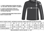 W.O. MITCHELL STAFFWEAR -  WOMENS' SHADOW TONAL HEATHER 1/4 ZIP PULLOVER