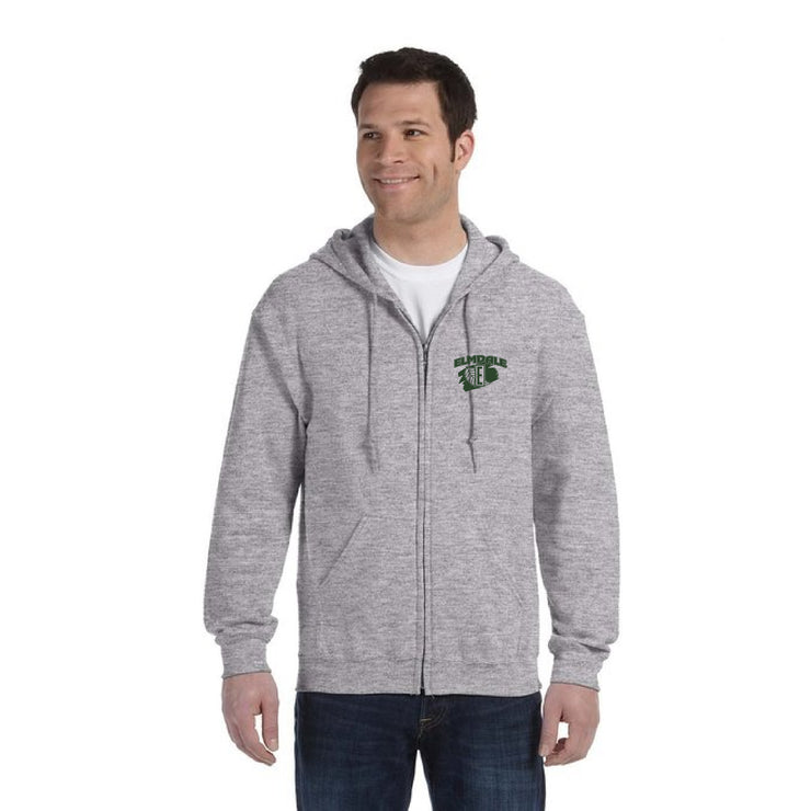 ELMDALE SPIRITWEAR - GILDAN ZIPPED HOODIE - ADULT