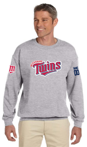 MICKSBURG TWINS - M SLEEVE - GILDAN COTTON FLEECE CREWNECK - ADULT