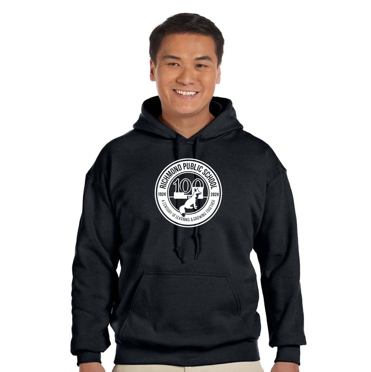 RICHMOND CENTENNIAL - GILDAN HEAVY BLEND HOODIE - 1 COLOUR LOGO - ADULT