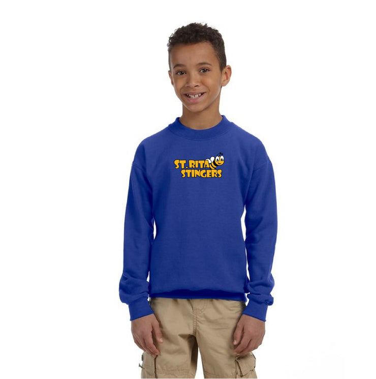 ST. RITA SPIRITWEAR - STINGERS - GILDAN HEAVY BLEND COTTON CREW SWEATSHIRT - YOUTH