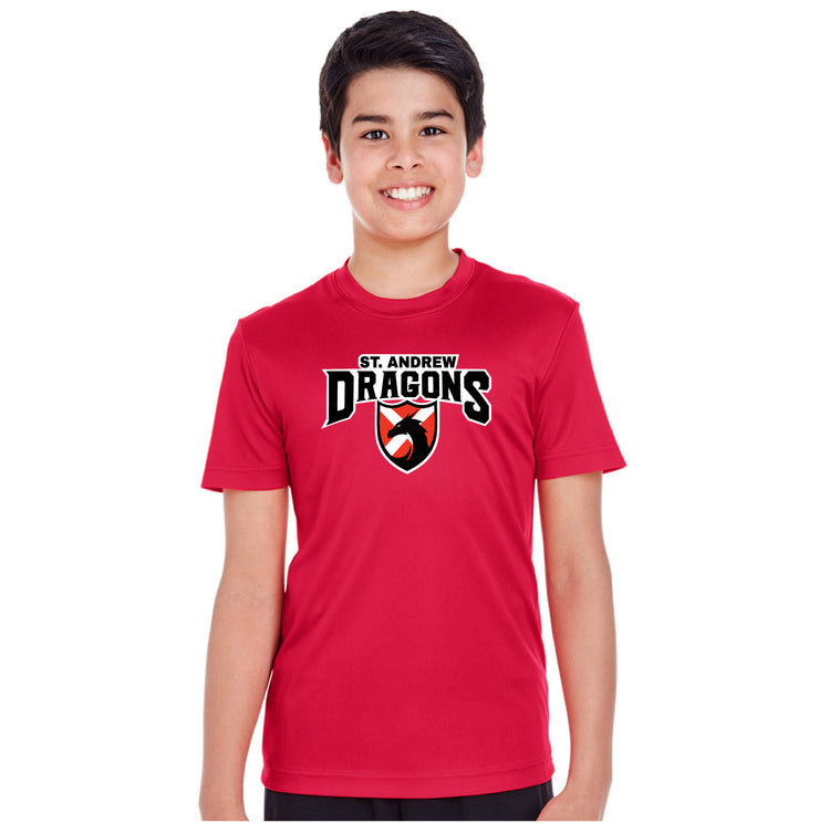 ST. ANDREW SPIRITWEAR - DRAGONS - TEAM 365 PERFORMANCE TEE - YOUTH