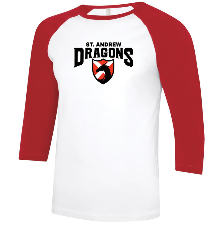 ST. ANDREW SPIRITWEAR - DRAGONS - ATC RINGSPUN BASEBALL TEE - ADULT