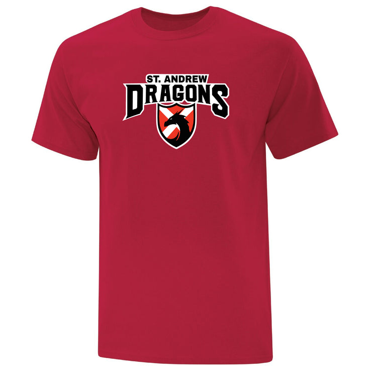 ST. ANDREW SPIRITWEAR - DRAGONS - ATC COTTON TEE - ADULT