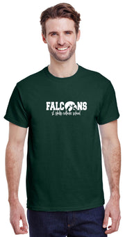 ST. PHILIP SPIRITWEAR - ADULT - GILDAN COTTON TEE- FALCONS LOGO