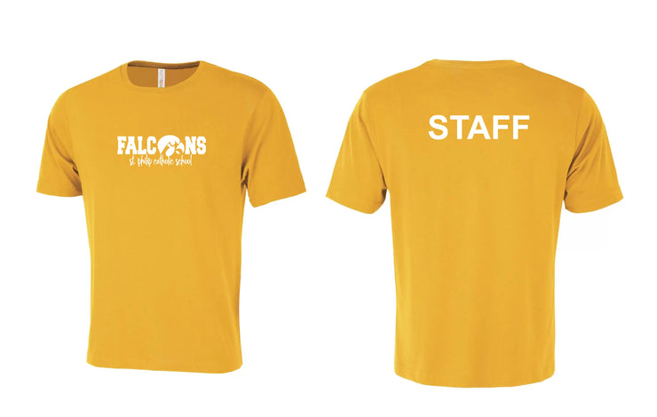 ST. PHILIP STAFFWEAR - ATC EUROSPUN TEES-FALCONS LOGO WITH STAFF