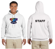 STEPHEN LEACOCK STAFF- BELONGING - GILDAN HEAVY BLEND HOODIE - STAFF ON BACK