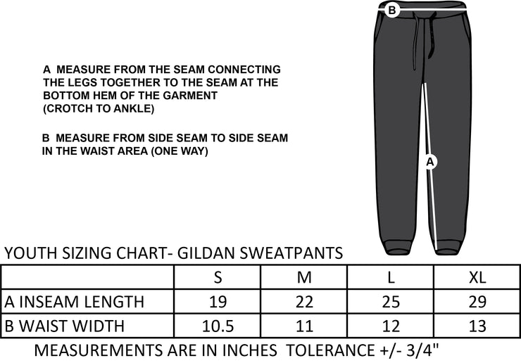 W.O. MITCHELL SPIRITWEAR - LEFT THIGH W.O MITCHELL PRINT - GILDAN SWEATPANTS - YOUTH