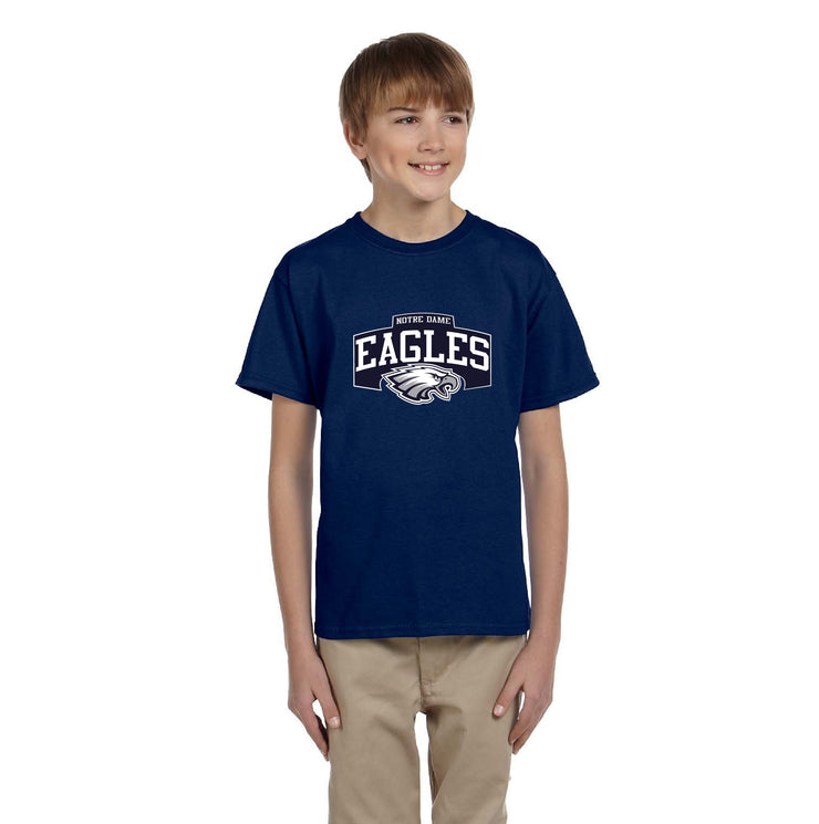 NOTRE DAME SPIRITWEAR - EAGLE - GILDAN COTTON TEE - YOUTH