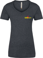 CASTLEFRANK STAFFWEAR - ATC WOMEN'S EUROSPUN  V-NECK TEES - ADULT