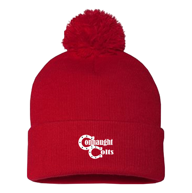 CONNAUGHT PUBLIC SCHOOL SPIRITWEAR - CUFFED POM POM TOQUE