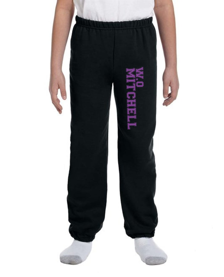 W.O. MITCHELL SPIRITWEAR - LEFT THIGH W.O MITCHELL PRINT - GILDAN SWEATPANTS - YOUTH