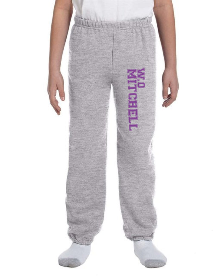 W.O. MITCHELL SPIRITWEAR - LEFT THIGH W.O MITCHELL PRINT - GILDAN SWEATPANTS - YOUTH