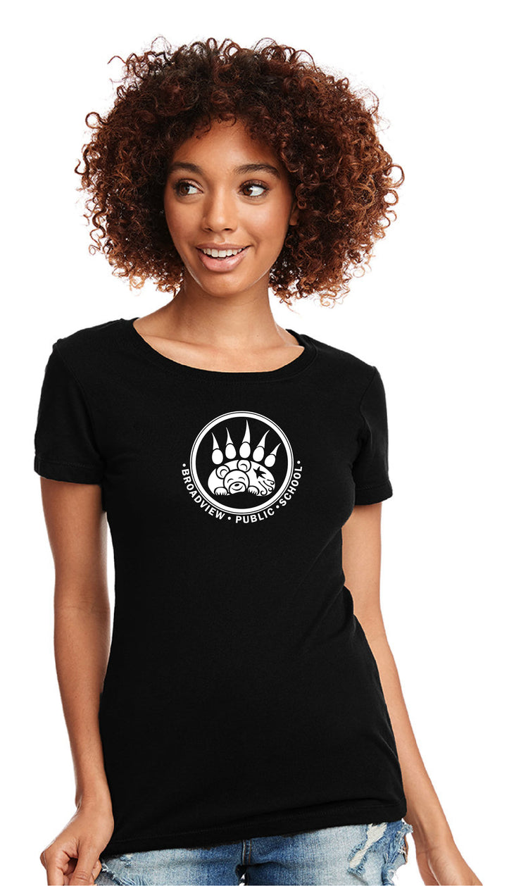 BROADVIEW STAFF - PAW LOGO - NEXT LEVEL LADIES IDEAL T-SHIRT - ADULT