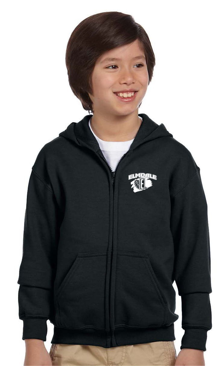 ELMDALE SPIRITWEAR - GILDAN ZIPPED HOODIE - YOUTH