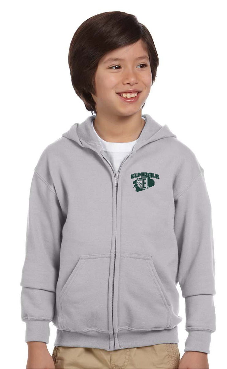 ELMDALE SPIRITWEAR - GILDAN ZIPPED HOODIE - YOUTH