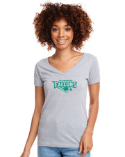 FALLINGBROOK STAFFWEAR - LADIES NEXT LEVEL RINGSPUN V-NECK