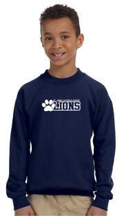 ST. ANNE SPIRITWEAR - GILDAN COTTON FLEECE CREWNECK - PAW LOGO - YOUTH